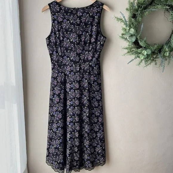 Hot Topic Vintage Purple Rose Hi-Low Hem Dress - Picture 6 of 12